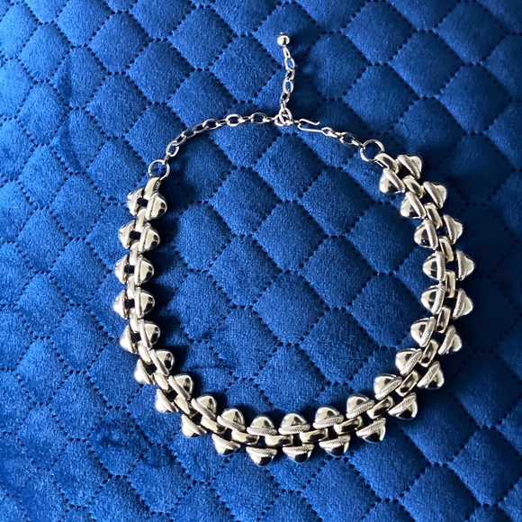 Vintage Silver Tone Choker Necklace - Picture 1 of 4
